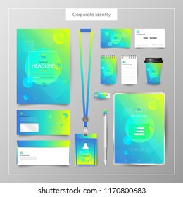 Corporate Identity template value design. Business cover branding mockup of logo template on  background layout. Vector premium pattern Illustration.