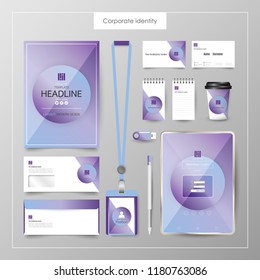 Corporate Identity template value design. Business cover branding mockup of logo template on  background layout. Vector premium pattern Illustration.