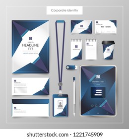 Design des Vorlagenwerts für Unternehmensidentität. Branding-Modell für die Business-Cover-Marke aus Logo-Vorlage auf Hintergrund-Layout. Illustration des Premium-Musters der Vektorillustration.