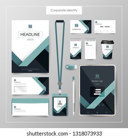 Corporate Identity template value design. Business cover branding mockup of logo template on  background layout. Vector premium pattern Illustration.