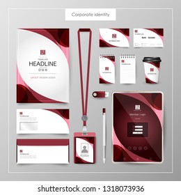 Corporate Identity template value design. Business cover branding mockup of logo template on  background layout. Vector premium pattern Illustration.