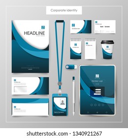 Corporate Identity template value design. Business cover branding mockup of logo template on  background layout. Vector premium pattern Illustration.