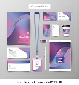 Corporate Identity template value design. Business cover branding mockup of logo template on  background layout. Vector premium pattern Illustration.