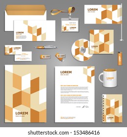 Corporate identity template. Vector company style for brandbook and guideline. EPS 10