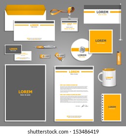 Corporate identity template. Vector company style for brandbook and guideline. EPS 10