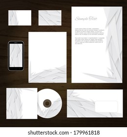 Corporate identity template. Vector company style.