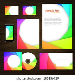 Corporate identity template. Vector company style.