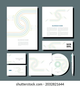 Plantilla de identidad corporativa. Estilo de la empresa vectorial para la guía y el libro de marcas.