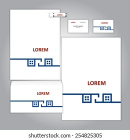 Corporate identity template. Vector company style