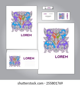 Corporate identity template. Vector company style