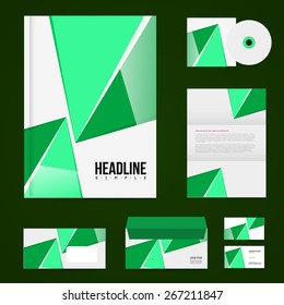 Corporate identity template. Vector company style for brandbook and guideline. EPS 10