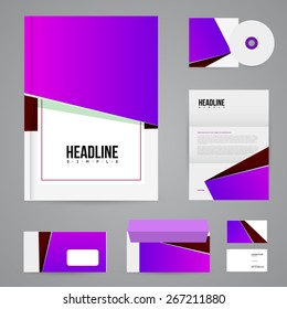 Corporate identity template. Vector company style for brandbook and guideline. EPS 10