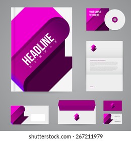 Corporate identity template. Vector company style for brandbook and guideline. EPS 10