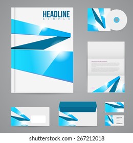 Corporate identity template. Vector company style for brandbook and guideline. EPS 10