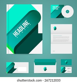 Corporate identity template. Vector company style for brandbook and guideline. EPS 10