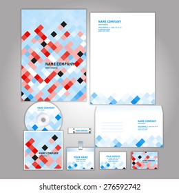 Corporate identity template. Vector company style