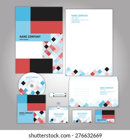 Corporate identity template. Vector company style