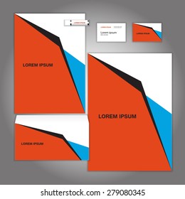 Corporate identity template. Vector company style