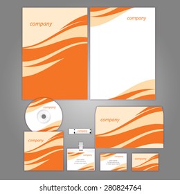 Corporate identity template. Vector company style