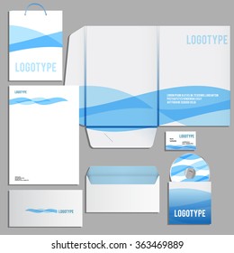 Corporate identity template. Vector company style for brandbook and guideline. 