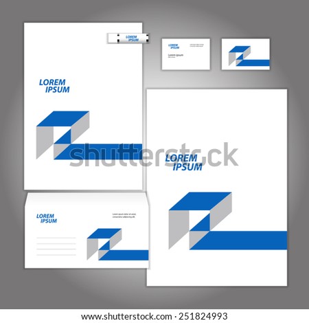Corporate identity template. Vector company style