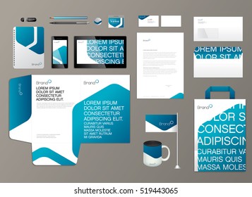 Corporate identity template. Vector illustration.