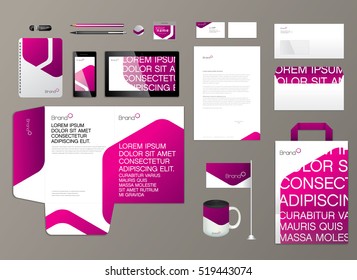 Corporate identity template. Vector illustration.