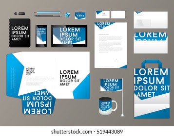 Corporate identity template. Vector illustration.