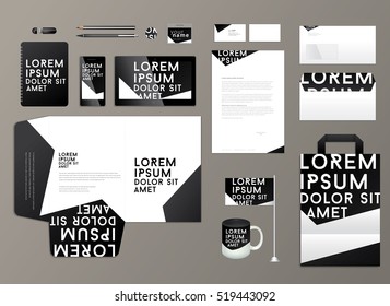 Corporate identity template. Vector illustration.