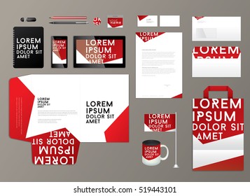 Corporate identity template. Vector illustration.