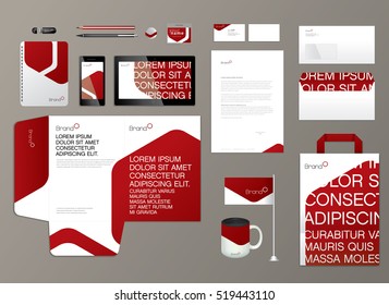 Corporate identity template. Vector illustration.