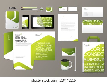 Corporate identity template. Vector illustration.