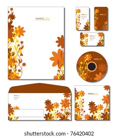 Corporate Identity Template Vector - letterhead, business and gift cards, cd, cd cover, envelope. Eps10.