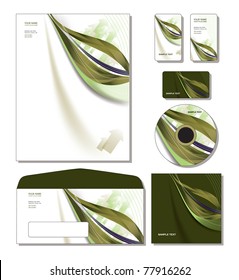 Corporate Identity Template Vector - letterhead, business and gift cards, cd, cd cover, envelope. Eps10 Format.