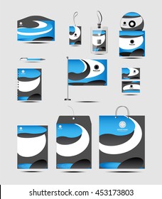 Corporate identity template vector set
