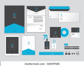 corporate identity template for your business includes CD Cover, Business Card, folder, ruler, Envelope and Letter Head Designs I