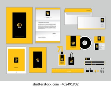 corporate identity template for your business includes CD Cover, Business Card, folder, ruler, Envelope and Letter Head Designs, set 4