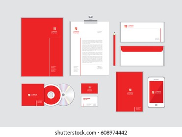 corporate identity template for your business includes CD Cover, Business Card, folder, Envelope and Letter Head Designs