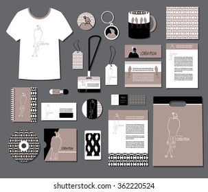 Corporate identity templates design, business set with bird logotype, decorative company style layouts: card, label, envelope, invitation, greeting card, poster, icon, mockup business stationery