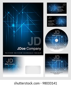corporate identity templates - vector - editable business cards design, letterhead, brochure cover, cd dvd cover