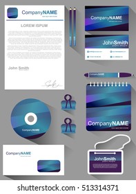 Corporate identity trendy template set,vector design