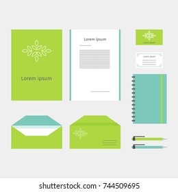 Corporate identity vector design. Stationery set.