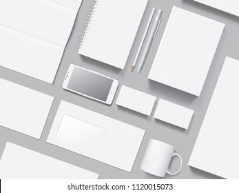 corporate identity vector mock up