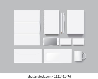 corporate identity vector mock up