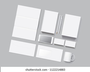 corporate identity vector mock up