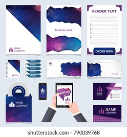 Corporate identity. Vector set of business or corporate style