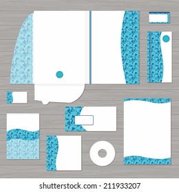 Corporate identity vector set | Geometric banner design template. Brand, corporate identity business set with card, envelope, folder, CD. Identity Design Template.