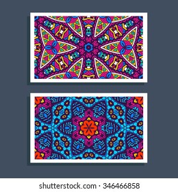 Corporate Identity vector templates with geometrical pattern