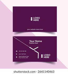 Corporate Identity Visiting Card Design. Creative Double-sided Business Card Template.