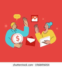 Corporate illustration for presentation 1
